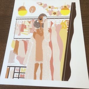 LOVELY EARTHLINGS CLOSET SELFIES BY KARINA DANIEL PARRIS 8"x10" PRINT NWOT